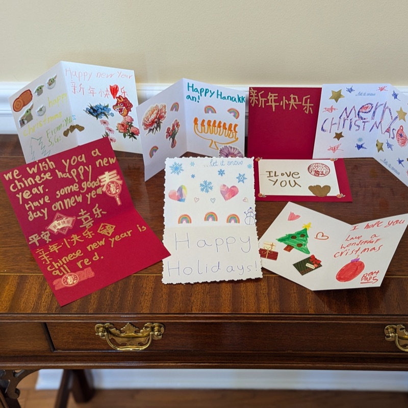 Finished holiday cards